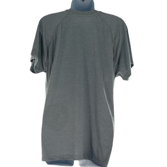 Women's V-neck Dunbar Poet Short Sleeves Lightweight Gray T-Shirt Size XL - Picture 2 of 5